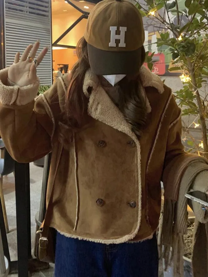 Vintage Brown Lambswool Splice Short Jacket sold by Streetwear Society