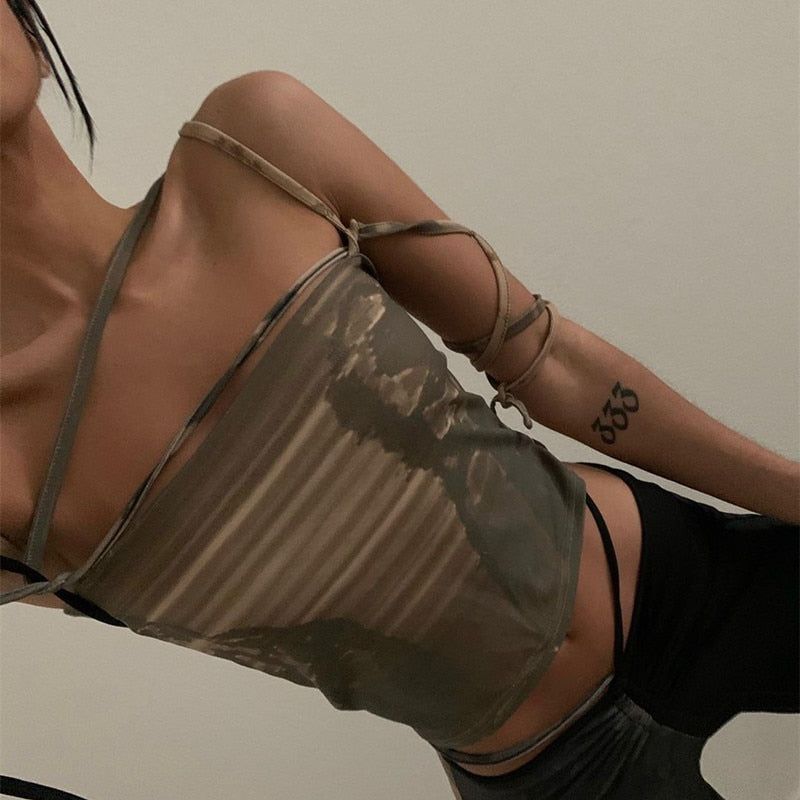 Fashion Print Crop Top sold by Streetwear Society product image thumbnail 4