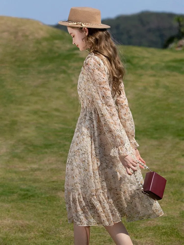 Cottagecore Lace Detailed Floral Midi Dress sold by Streetwear Society product image thumbnail 4