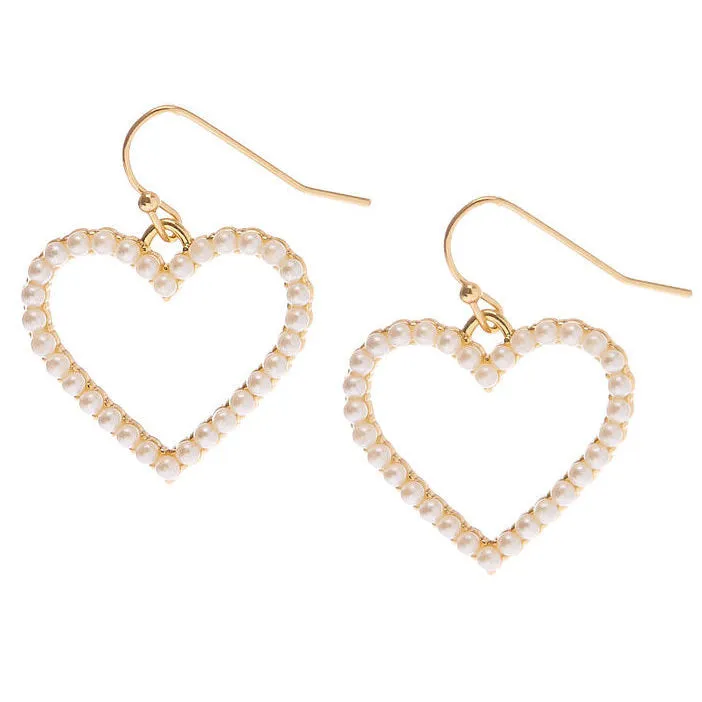 Forbidden Hearts Pearl Hoops sold by Streetwear Society