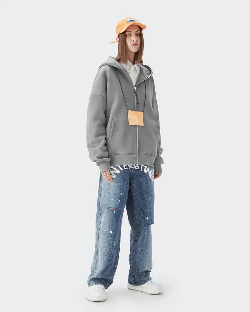 Blank Zip Hoodie sold by Streetwear Society product image thumbnail 3