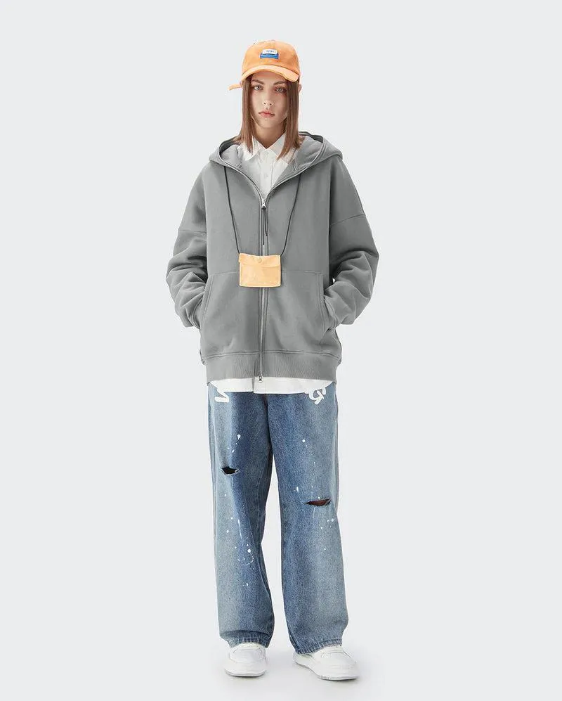 Blank Zip Hoodie sold by Streetwear Society product image thumbnail 4