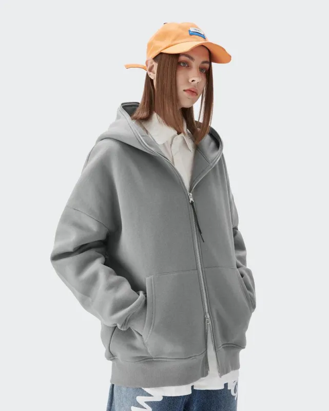 Blank Zip Hoodie sold by Streetwear Society