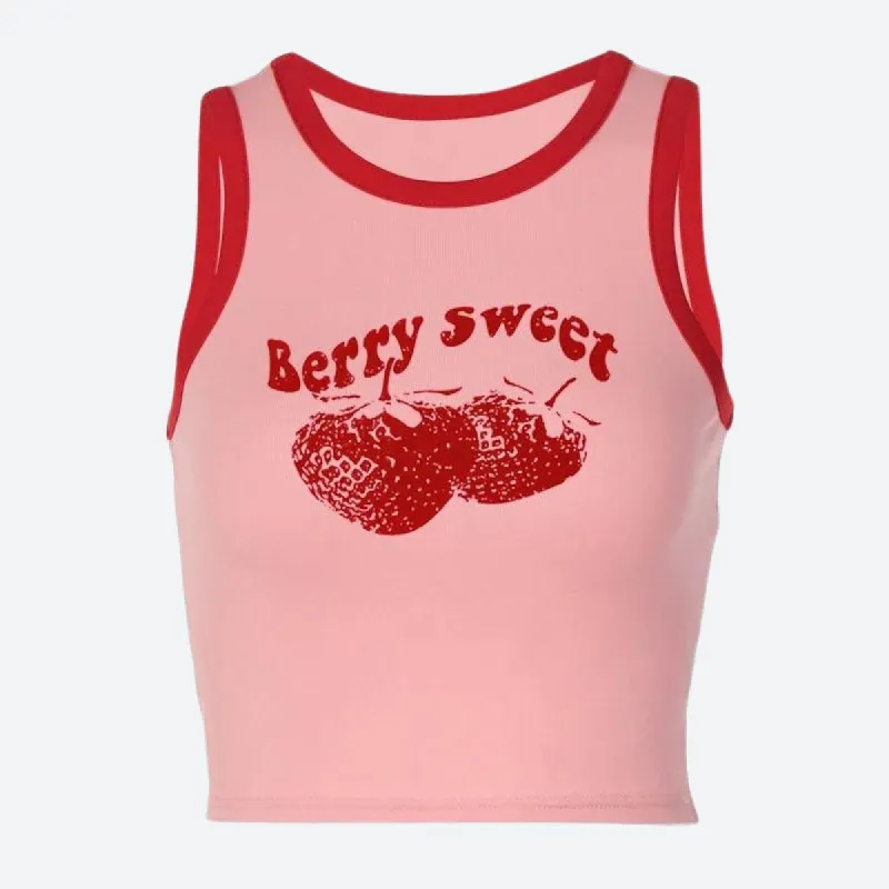 Y2K Berry Sweet Crop Top sold by Streetwear Society