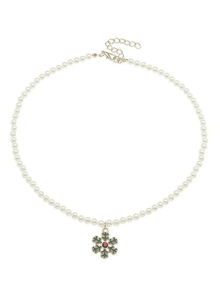 Faux Pearl Christmas Necklace sold by Streetwear Society product image thumbnail 2