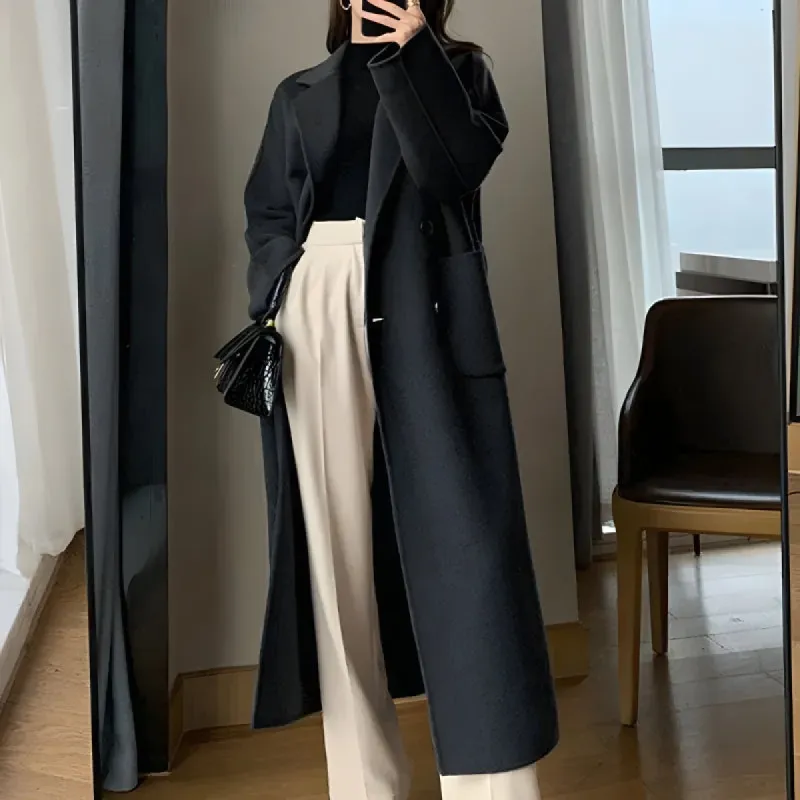 Dark Academia Belted Long Coat sold by Streetwear Society