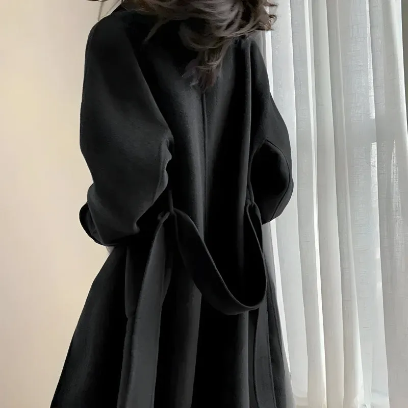 Dark Academia Belted Long Coat sold by Streetwear Society product image thumbnail 2