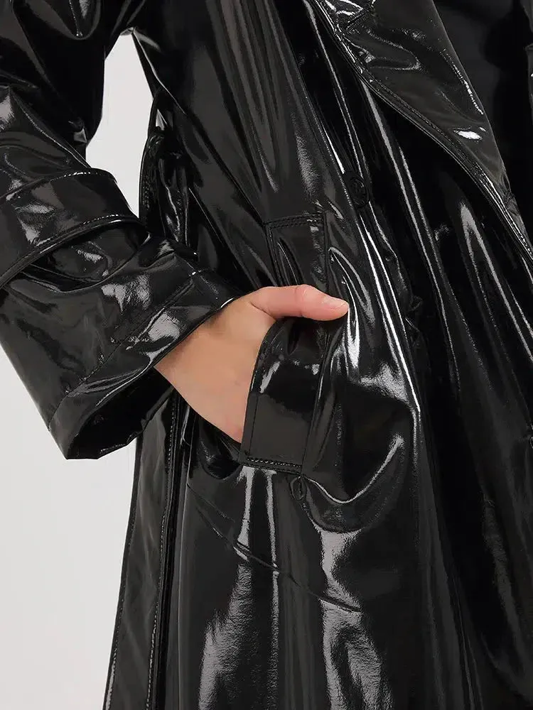 Black Trench Coat sold by Streetwear Society product image thumbnail 4