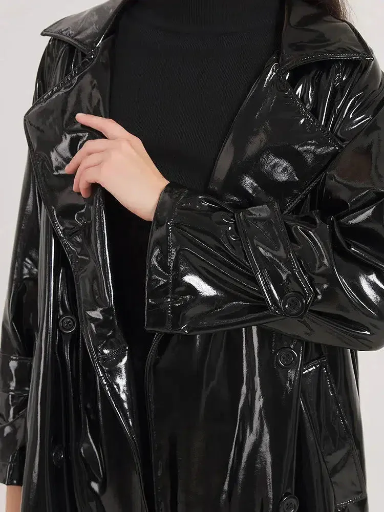 Black Trench Coat sold by Streetwear Society product image thumbnail 5