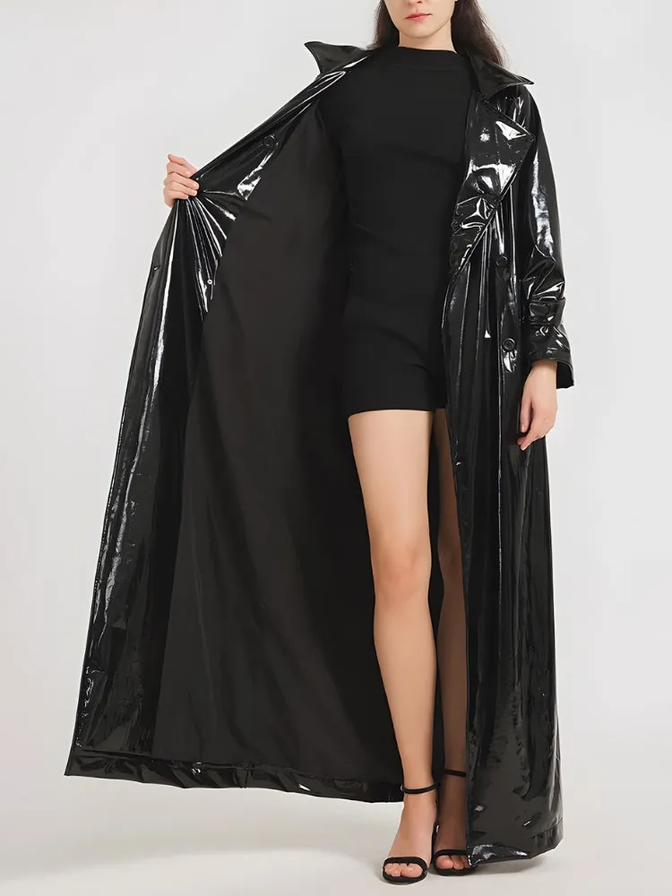 Black Trench Coat sold by Streetwear Society product image thumbnail 3