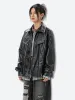 Grunge Faux Leather Jacket sold by Streetwear Society