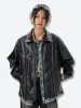 Grunge Faux Leather Jacket sold by Streetwear Society