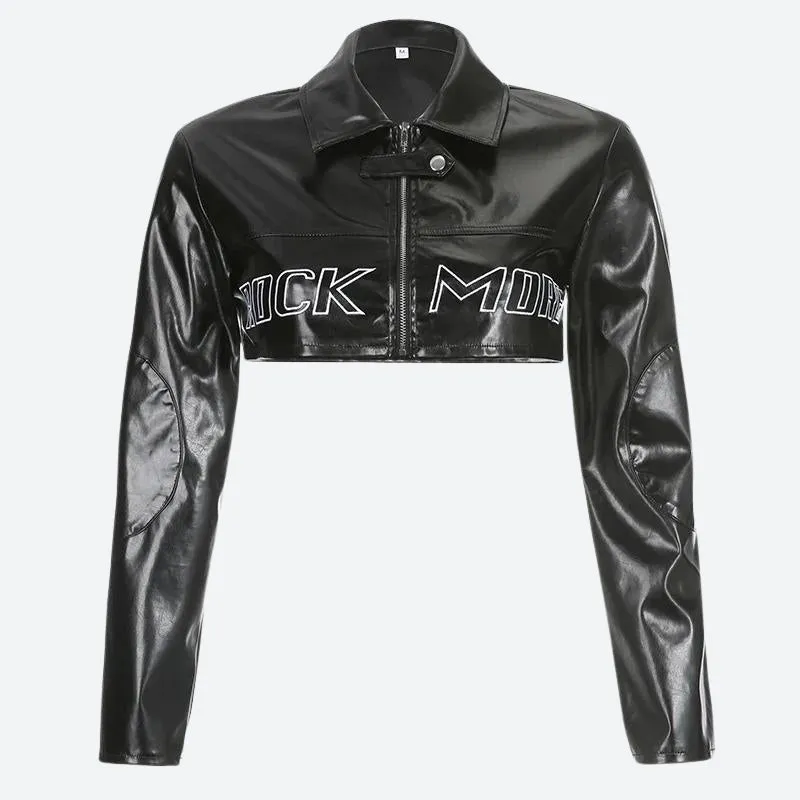 Cropped Biker Jacket sold by Streetwear Society product image thumbnail 3