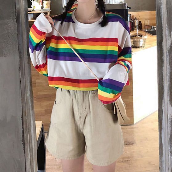 Rainbow Connect Long Sleeve Tee sold by Streetwear Society product image thumbnail 4