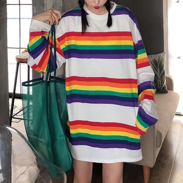 Rainbow Connect Long Sleeve Tee sold by Streetwear Society product image thumbnail 2