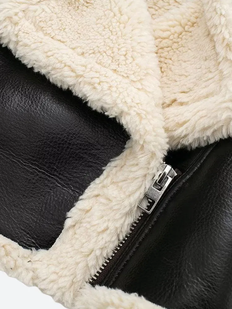 Faux Fur Lined Biker Jacket sold by Streetwear Society product image thumbnail 4