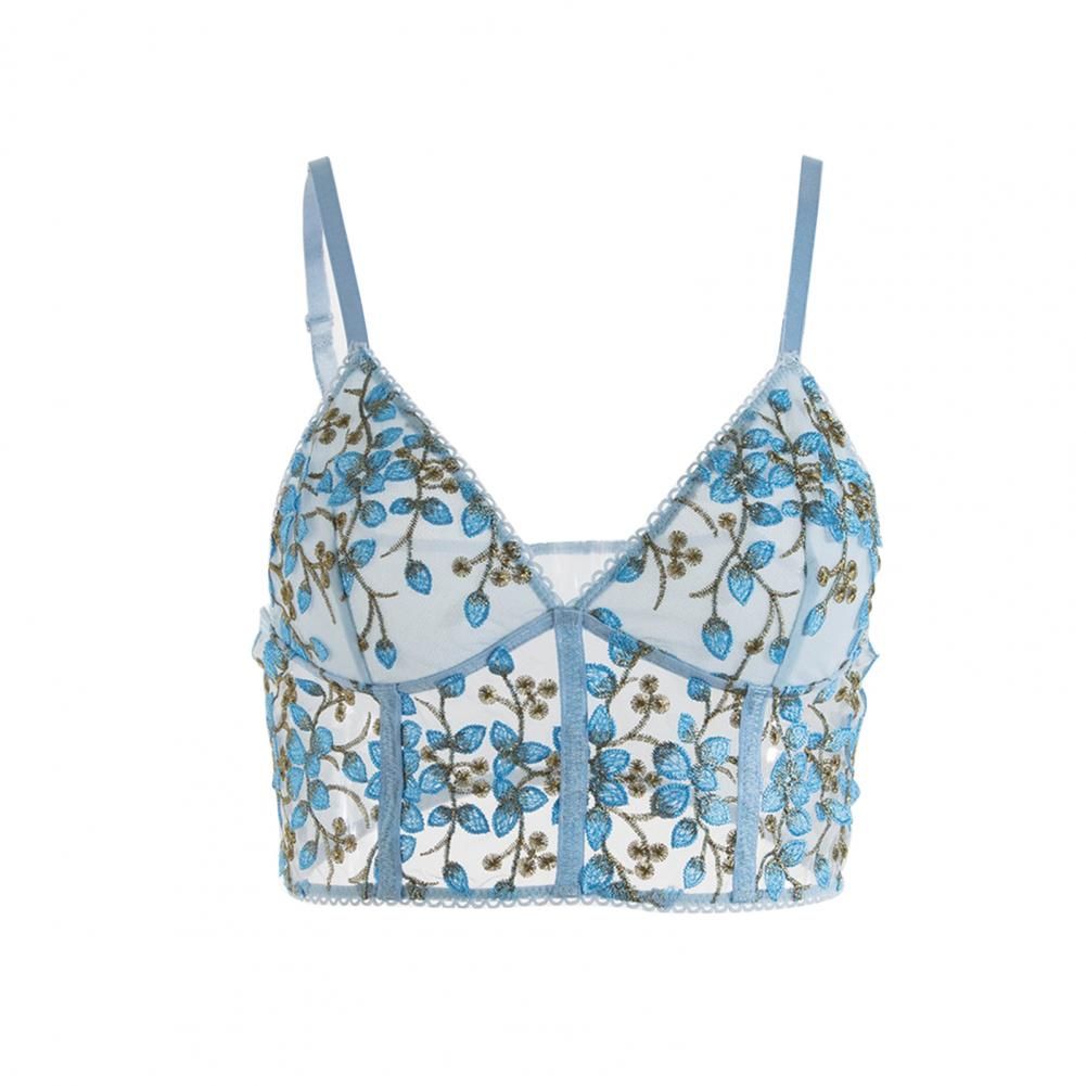 Angelcore Aesthetic Mesh Sexy Blue Crop Top sold by Streetwear Society product image thumbnail 6