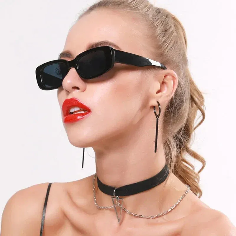 Retro Rectangle Sunglasses sold by Streetwear Society product image thumbnail 2