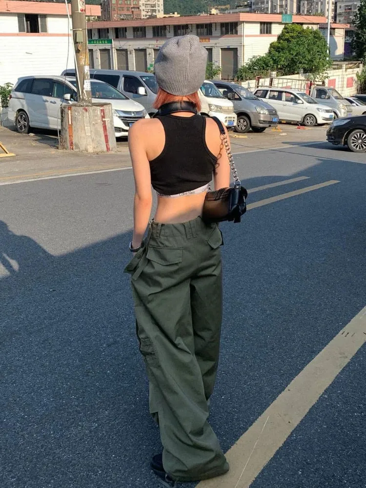 Baggy Parachute Pants with drawstring Y2K sold by Streetwear Society product image thumbnail 2