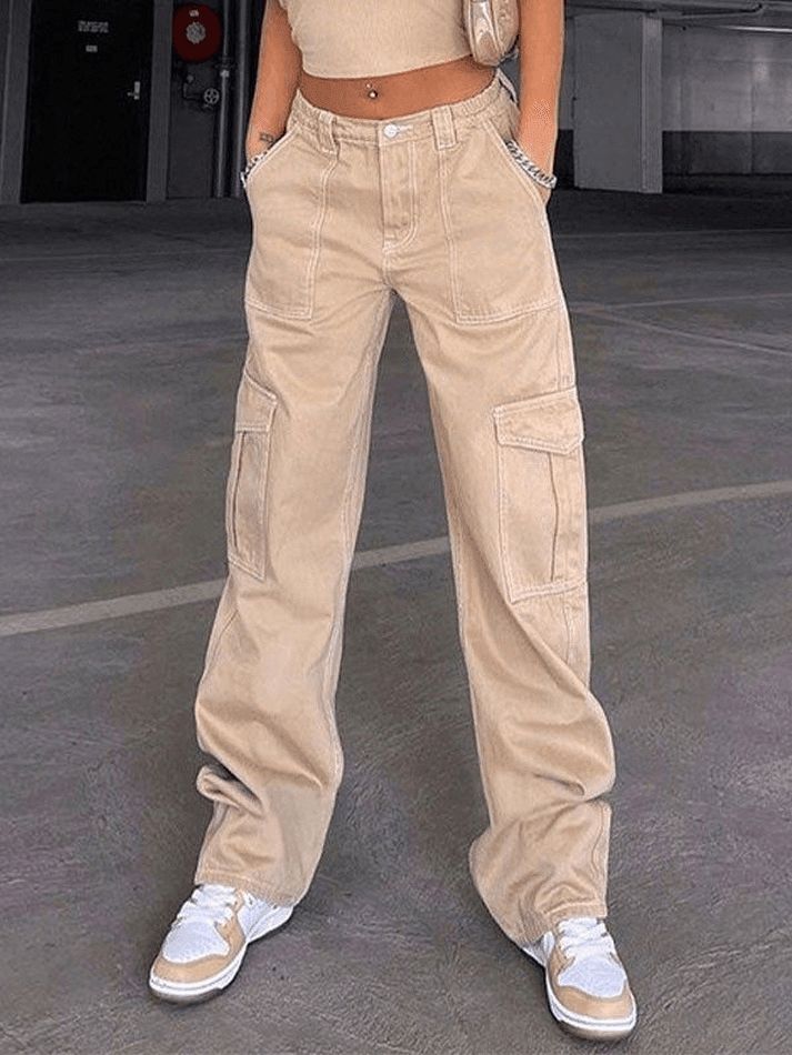 Straight cargo jeans with pocket sold by Streetwear Society product image thumbnail 5