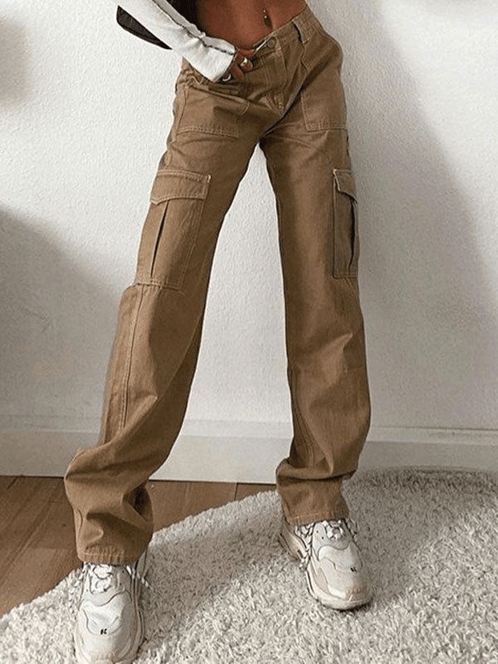 Straight cargo jeans with pocket sold by Streetwear Society product image thumbnail 3