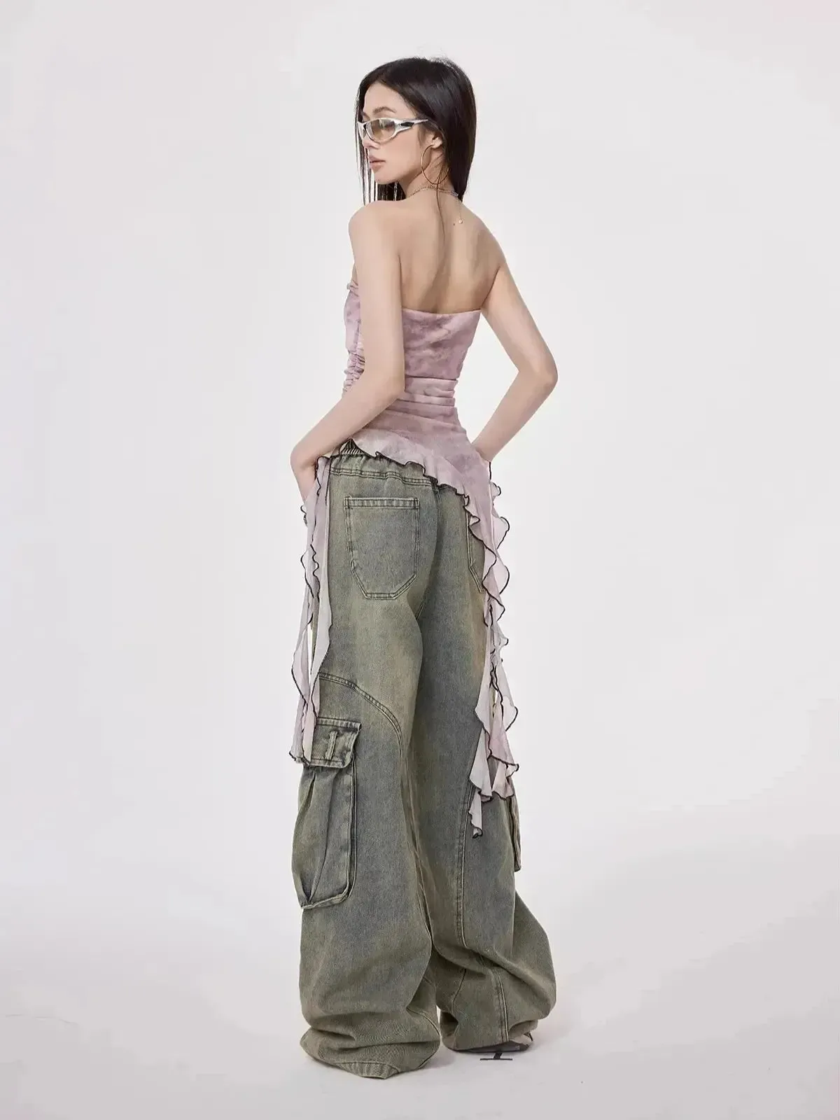 Y2K Cargo Jeans sold by Streetwear Society product image thumbnail 5