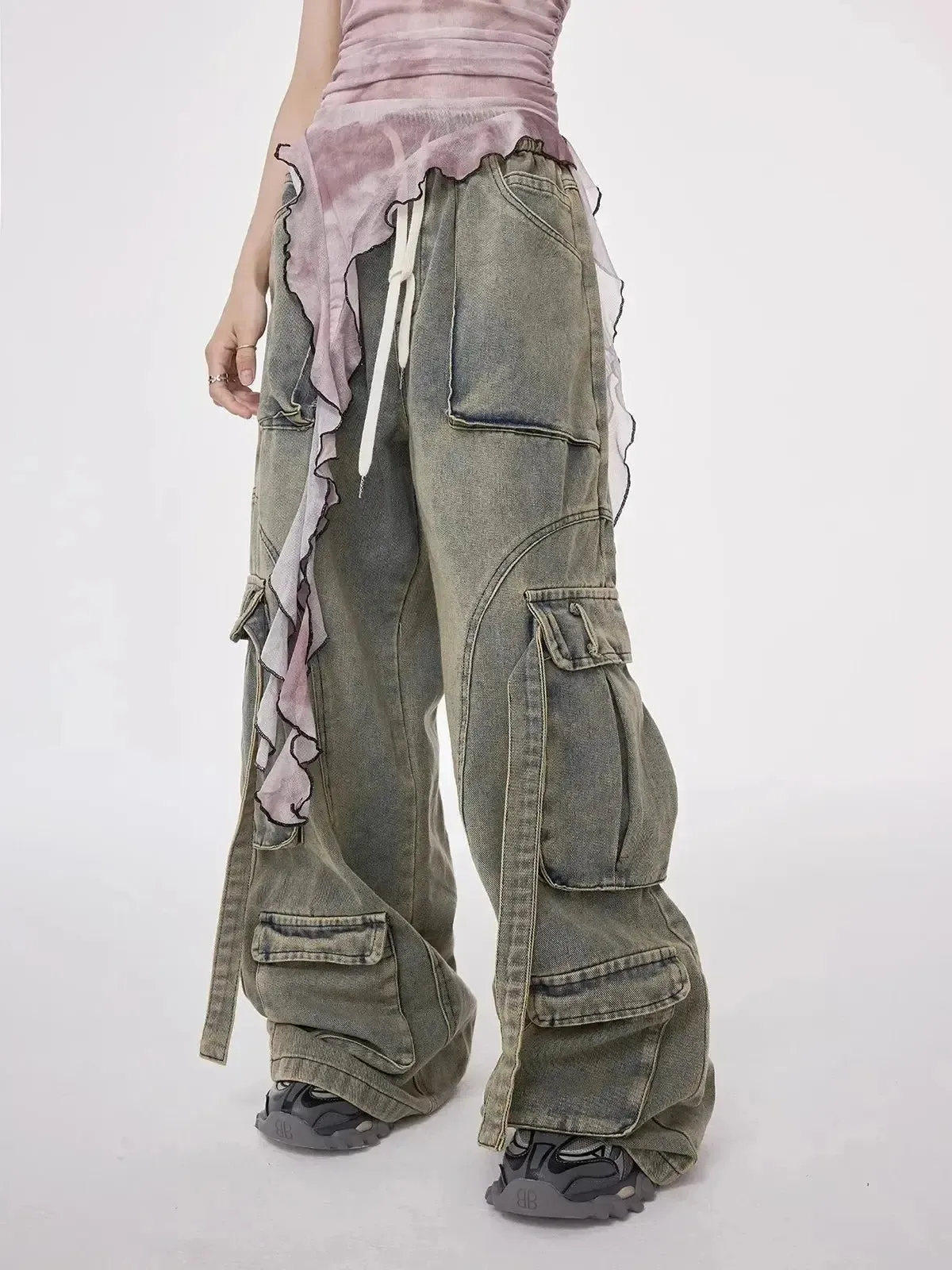 Y2K Cargo Jeans sold by Streetwear Society product image thumbnail 2