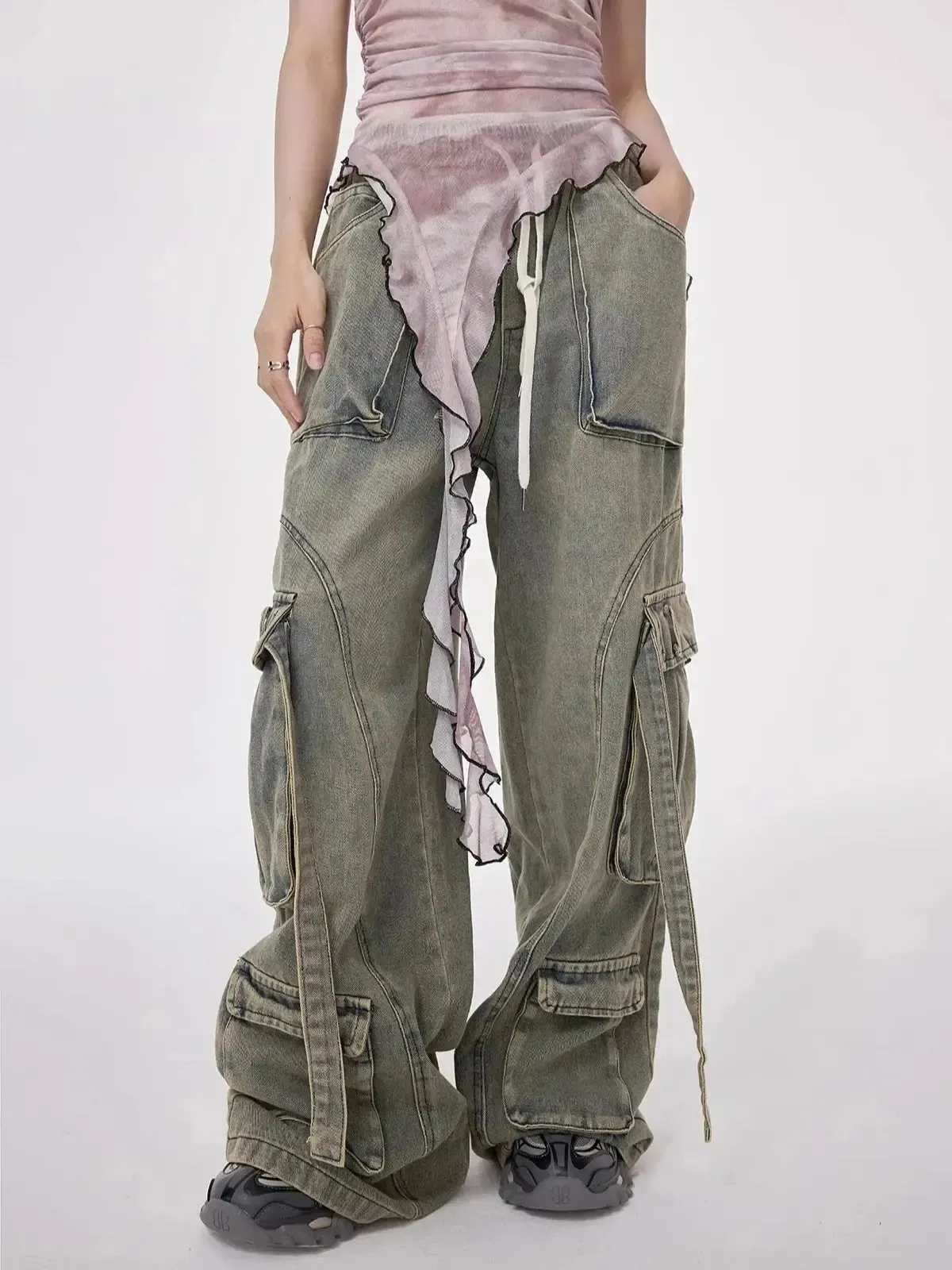 Y2K Cargo Jeans sold by Streetwear Society product image thumbnail 3