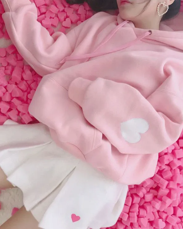 Heart Elbow Patch Hoodie sold by Streetwear Society product image thumbnail 2