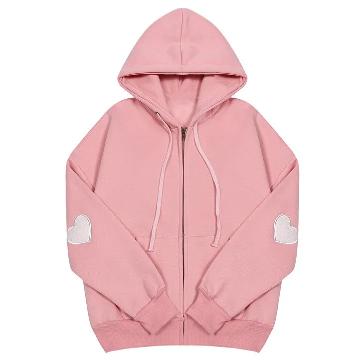 Heart Elbow Patch Hoodie sold by Streetwear Society