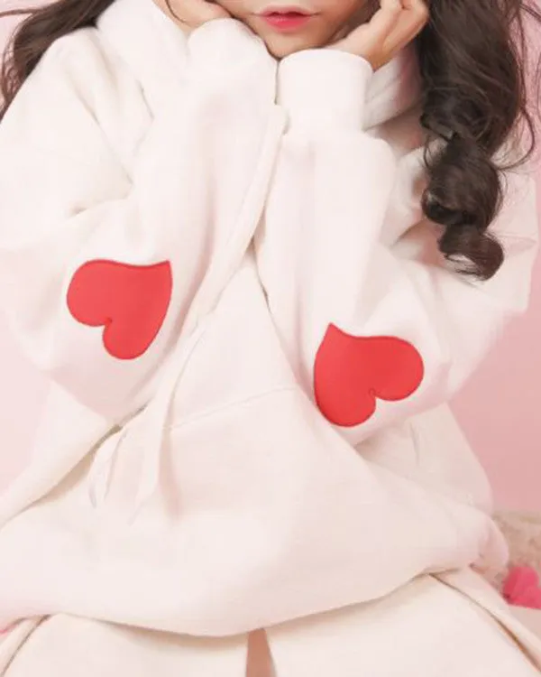 Heart Elbow Patch Hoodie sold by Streetwear Society product image thumbnail 4