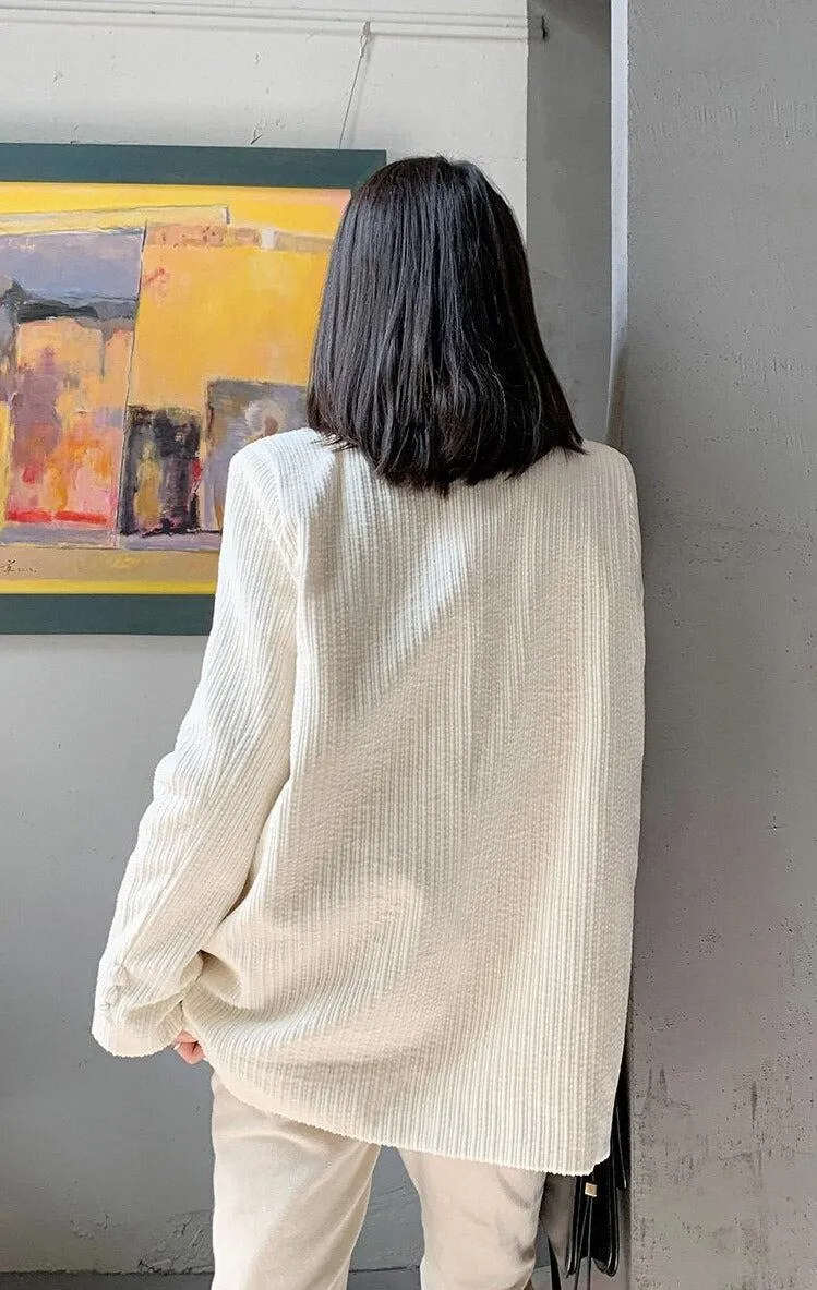 Light Academia Corduroy Blazer sold by Streetwear Society product image thumbnail 3