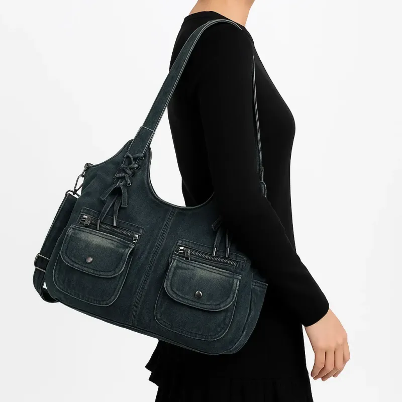 Y2K Vintage Denim Bag sold by Streetwear Society