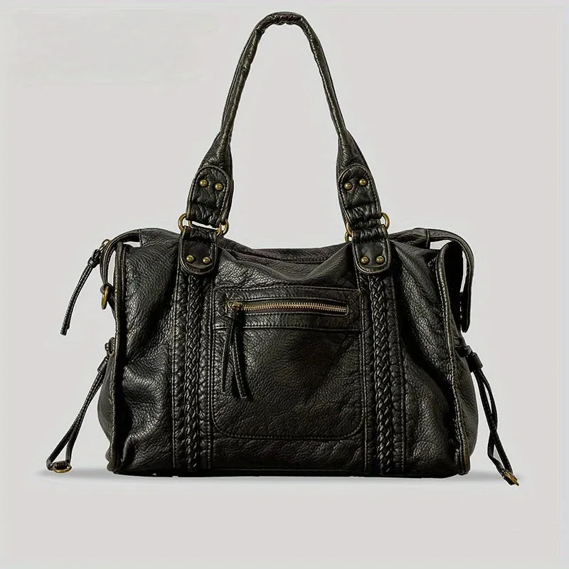 Y2K Retro Moto Shoulder Bag Faux Leather sold by Streetwear Society