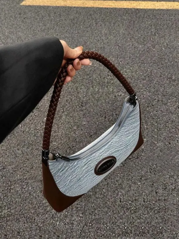 Retro Denim Portable Shoulder Bag sold by Streetwear Society