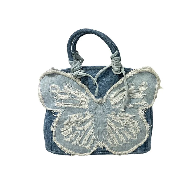 Ariella | Y2K Denim Butterfly Handbag sold by Streetwear Society