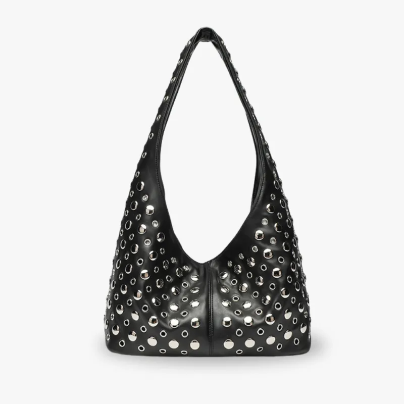 Melya | Silver Studded Hobo Bag sold by Streetwear Society