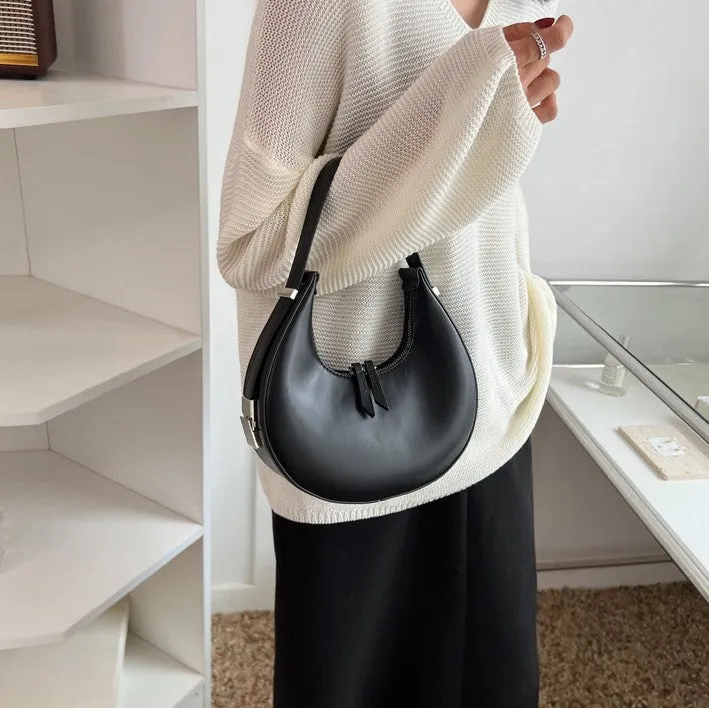 Morena | Half-Moon Faux Leather Bag sold by Streetwear Society product image thumbnail 3