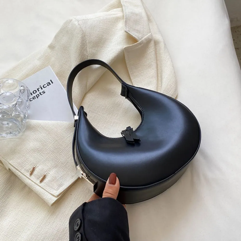 Morena | Half-Moon Faux Leather Bag sold by Streetwear Society product image thumbnail 5