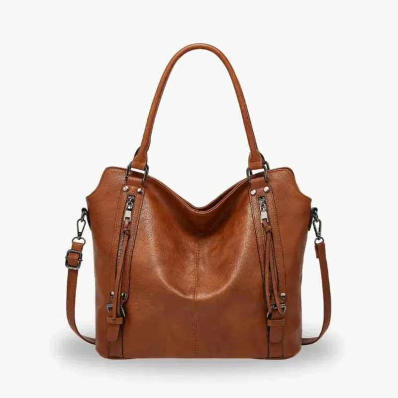 Lyra | Elegant Large Capacity Leather Tote Bag sold by Streetwear Society