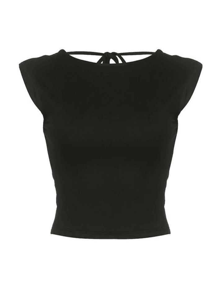 Lace Up Backless Cropped Tank Top sold by Streetwear Society product image thumbnail 3