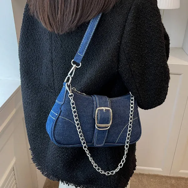 Y2K Denim Shoulder Bag sold by Streetwear Society product image thumbnail 3