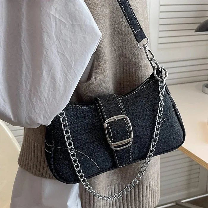 Y2K Denim Shoulder Bag sold by Streetwear Society product image thumbnail 5