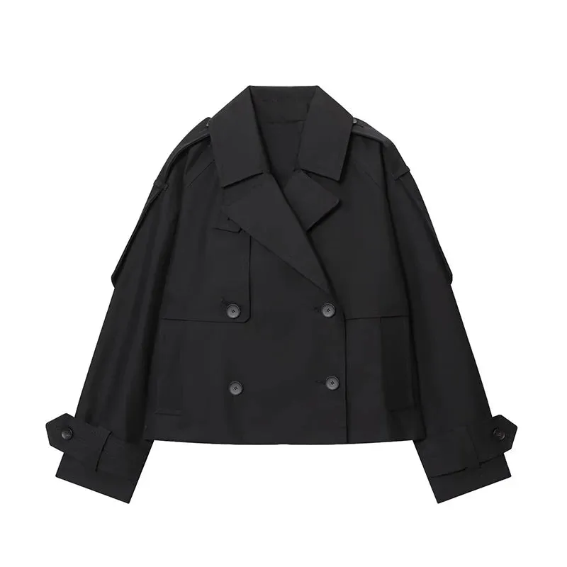 Oversized Cropped Double-Breasted Jacket sold by Streetwear Society product image thumbnail 5