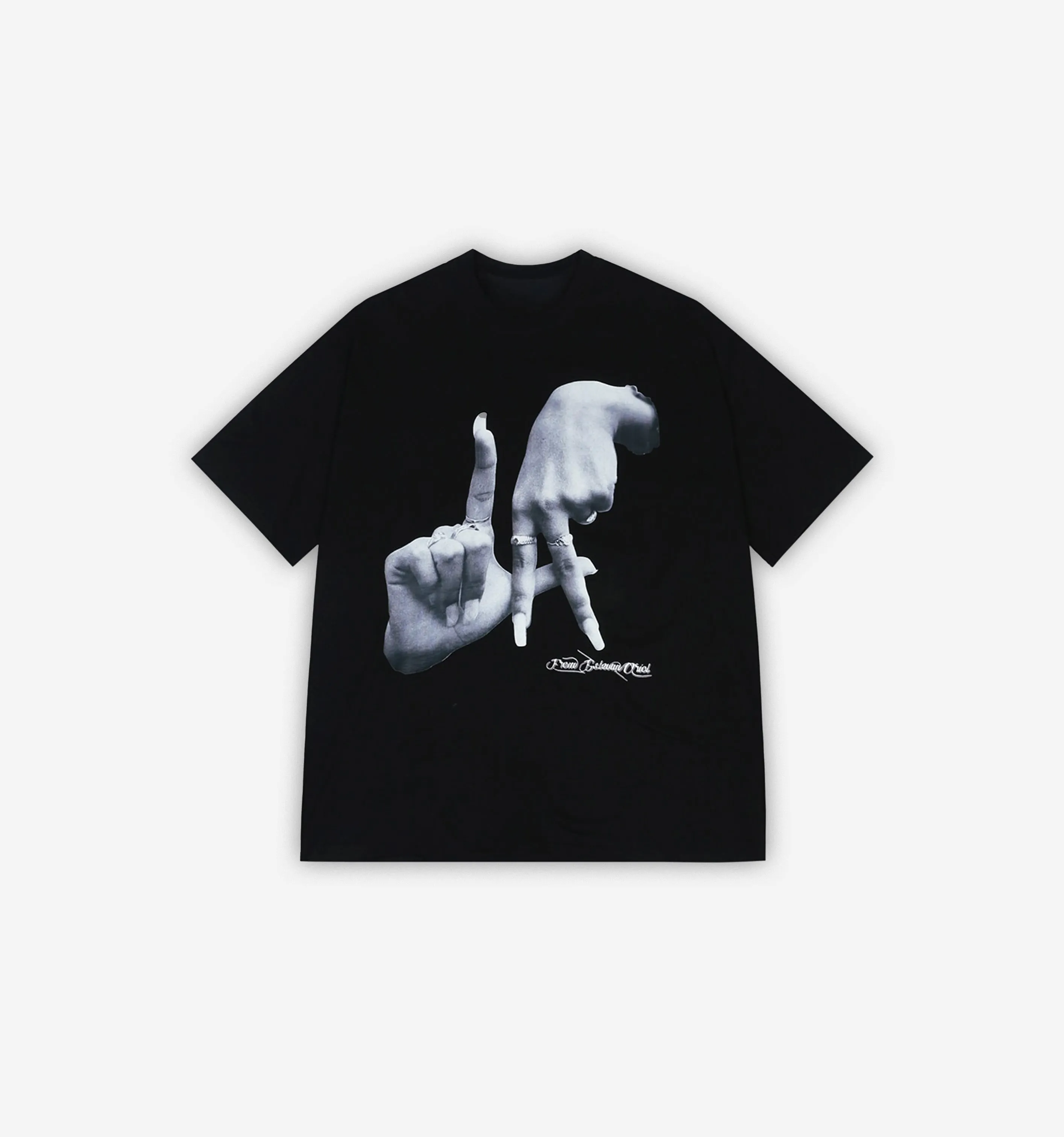 Finger Cross Y2K Oversize T-Shirt sold by Streetwear Society product image thumbnail 4