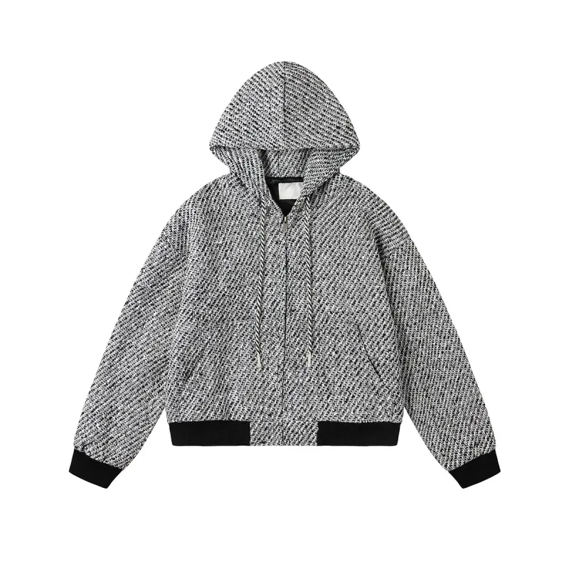 Y2K Retro Wool Hoodie Jacket Regular Fit sold by Streetwear Society