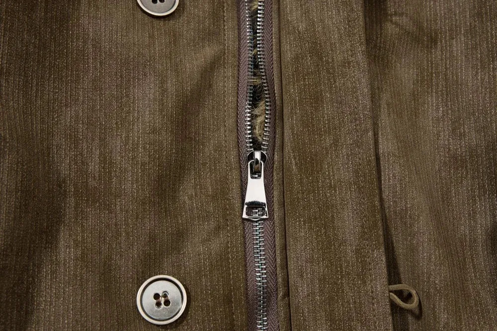 Y2K Retro Hooded Jacket with Faux Fur Collar sold by Streetwear Society product image thumbnail 2