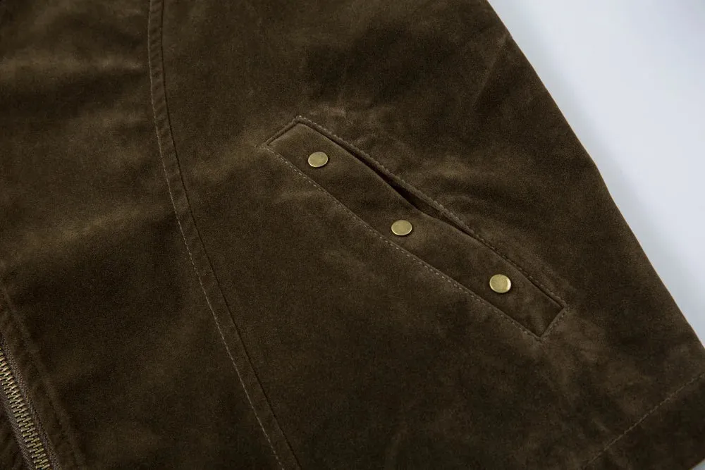 Y2K Retro Suede Jacket with Rivet Details sold by Streetwear Society product image thumbnail 5