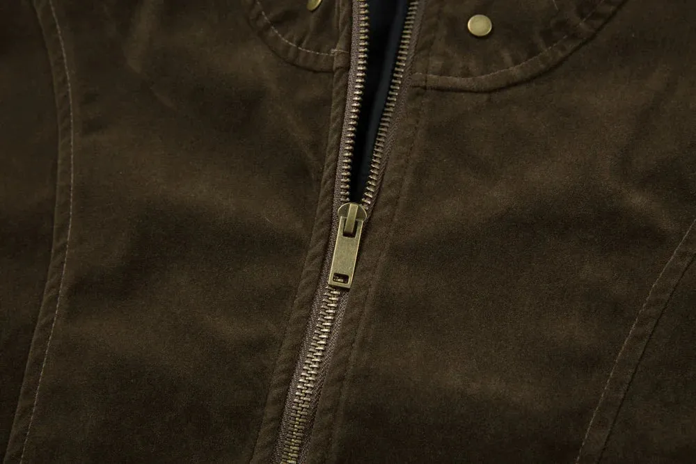 Y2K Retro Suede Jacket with Rivet Details sold by Streetwear Society product image thumbnail 3
