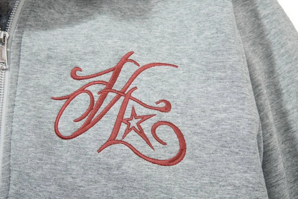 Y2K Faux Fur Hooded Letter Embroidery Jacket sold by Streetwear Society product image thumbnail 4